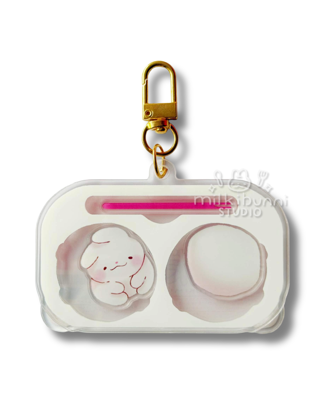 Vanilla Mochi Ice Cream Shaker Keychain