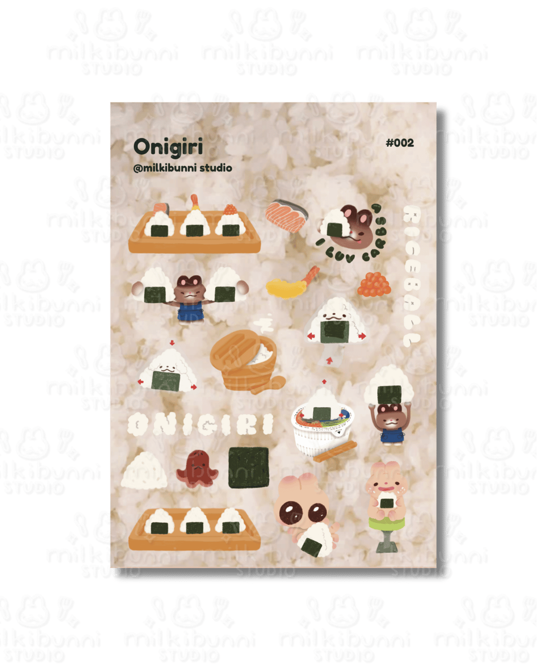 [#002] Onigiri Sticker Sheet