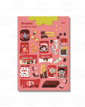 [#001] Snacks Sticker Sheet
