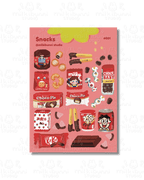 [#001] Snacks Sticker Sheet