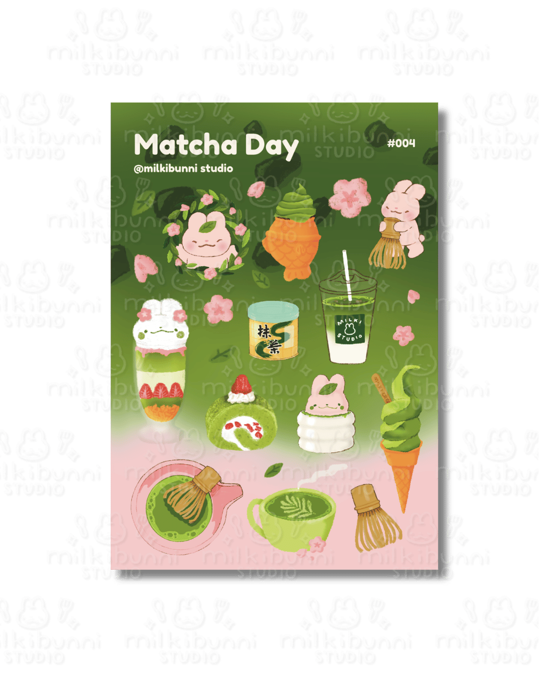 [#004] Matcha Day Sticker Sheet