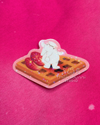 Back Strawberry Waffle Bunni Sticker