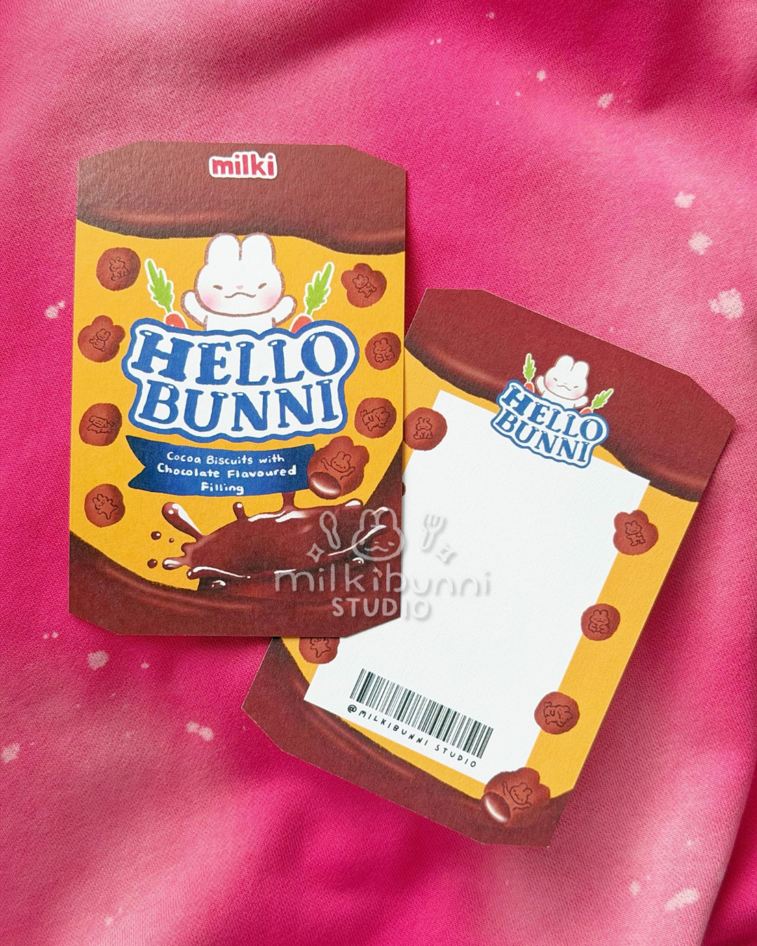 Hello Bunni Double Chocolate Biscuit Postcard