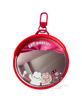 Convex Mirror Keychains: Classic Red