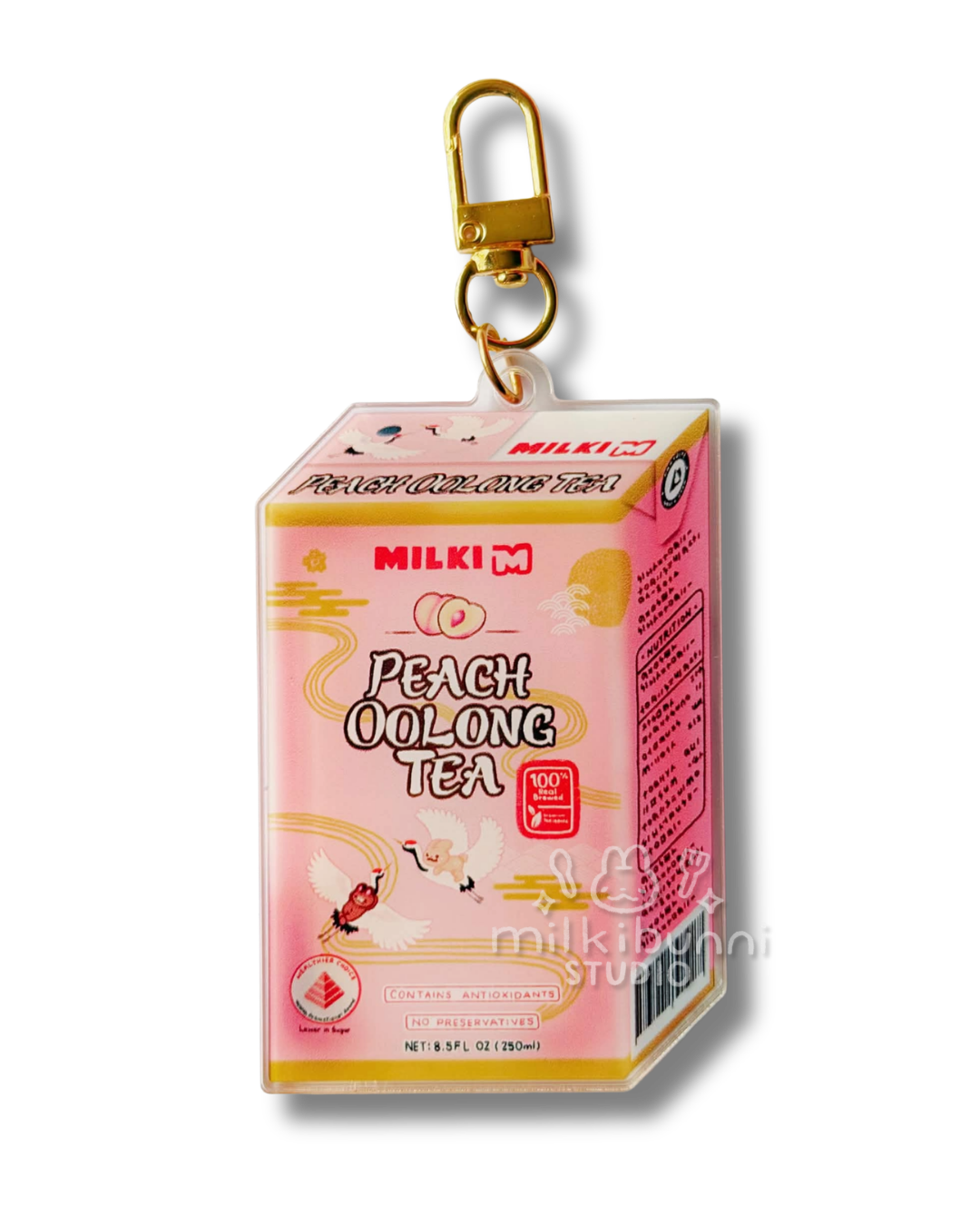 Peach Oolong Shaker Keychain