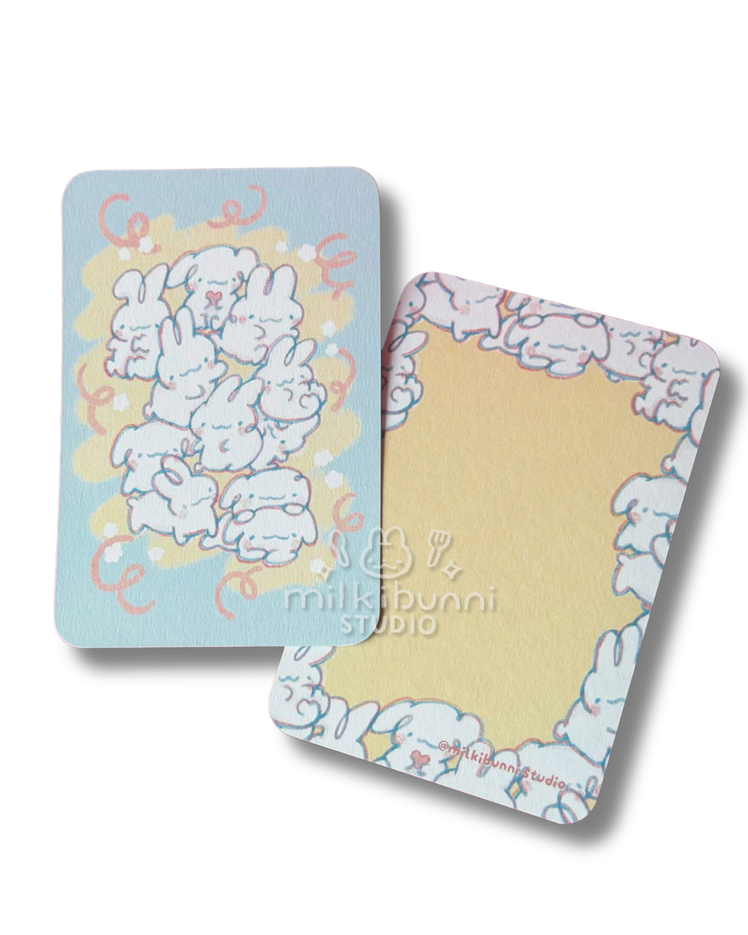 Blue Doodle Bunni Postcard