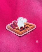 Left Strawberry Waffle Bunni Sticker