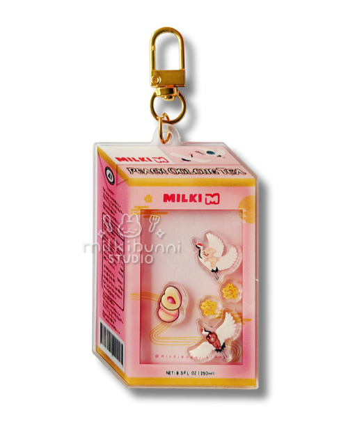 Peach Oolong Shaker Keychain
