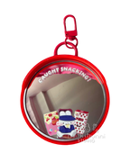 Convex Mirror Keychains: Classic Red