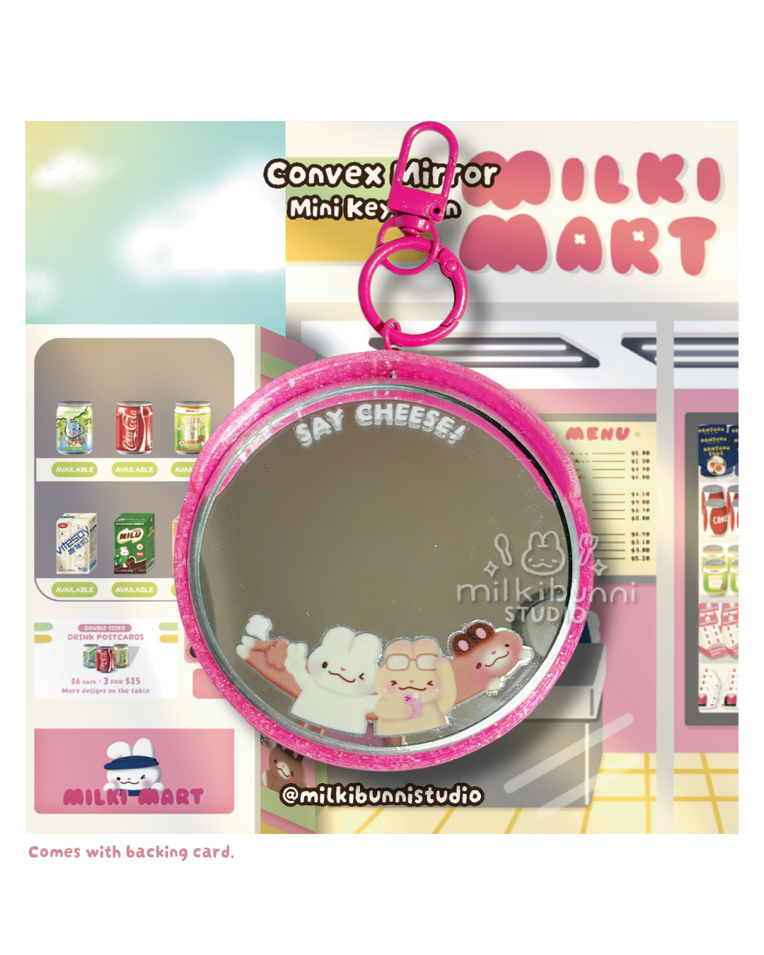 Convex Mirror Keychains: Candy Pop