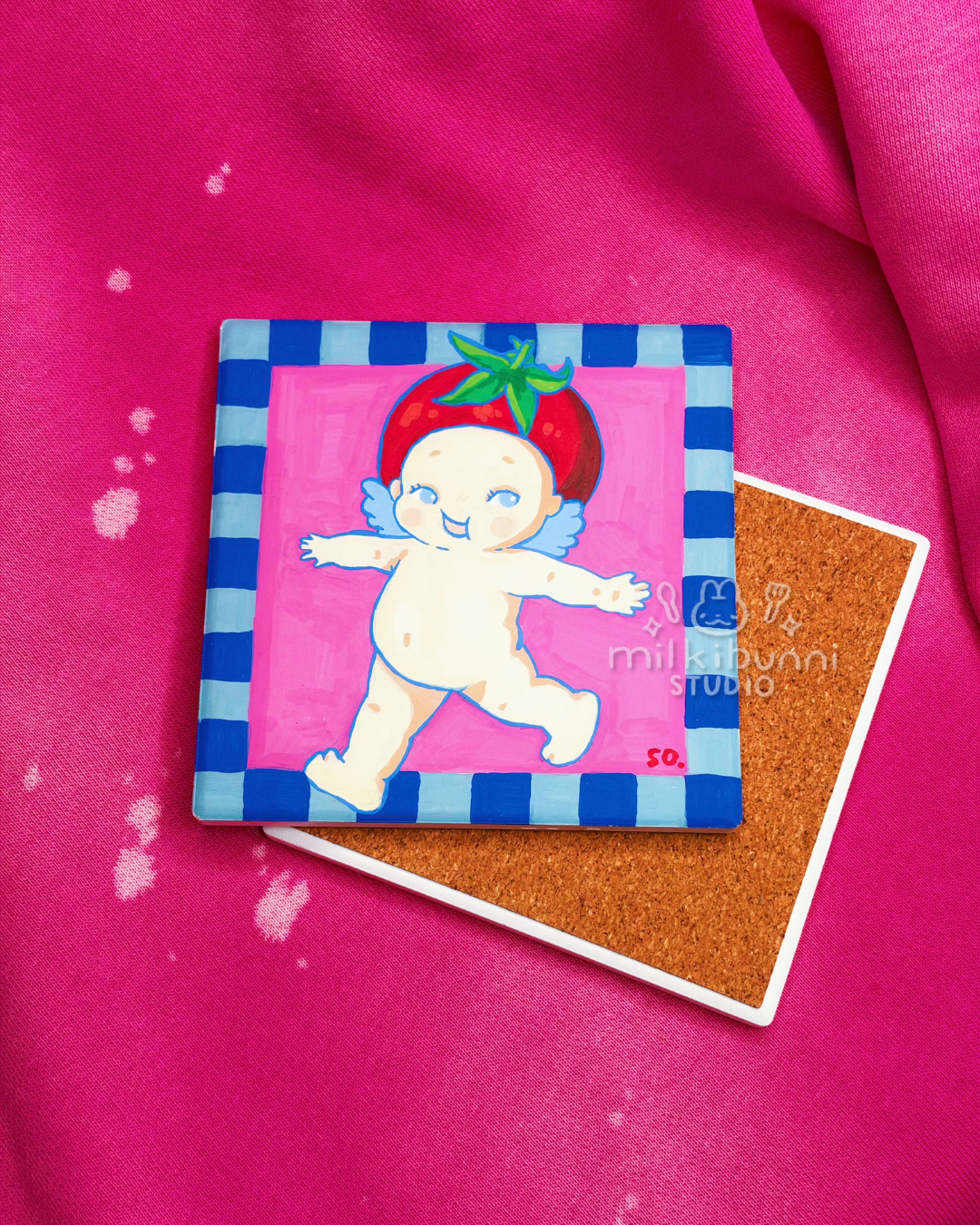 [Original Art] Kewpie Tomato Coaster