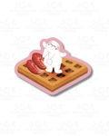 Back Strawberry Waffle Bunni Sticker