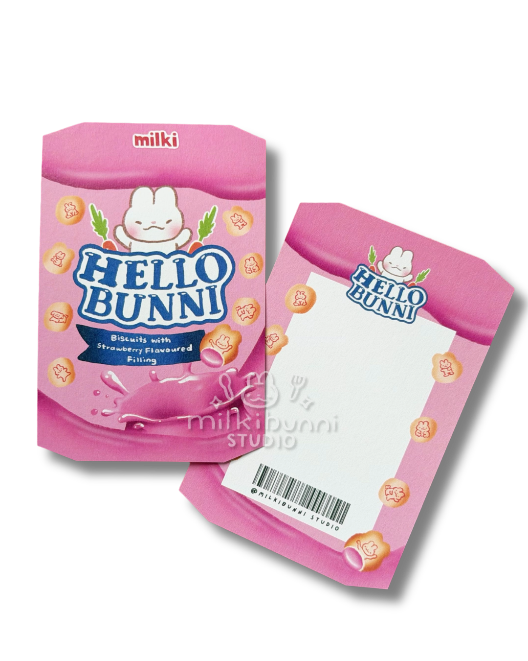 Hello Bunni Strawberry Biscuit Postcard