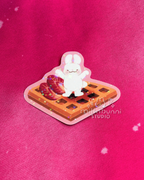 Front Strawberry Waffle Bunni Sticker
