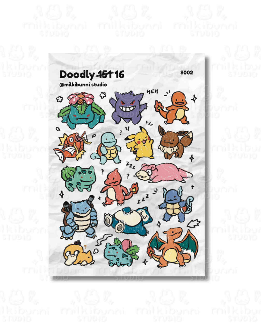 [Seasonal] Doodly 16 Sticker Sheet