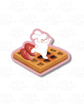 Right Strawberry Waffle Bunni Sticker