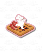 Right Strawberry Waffle Bunni Sticker
