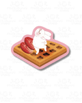 Left Strawberry Waffle Bunni Sticker
