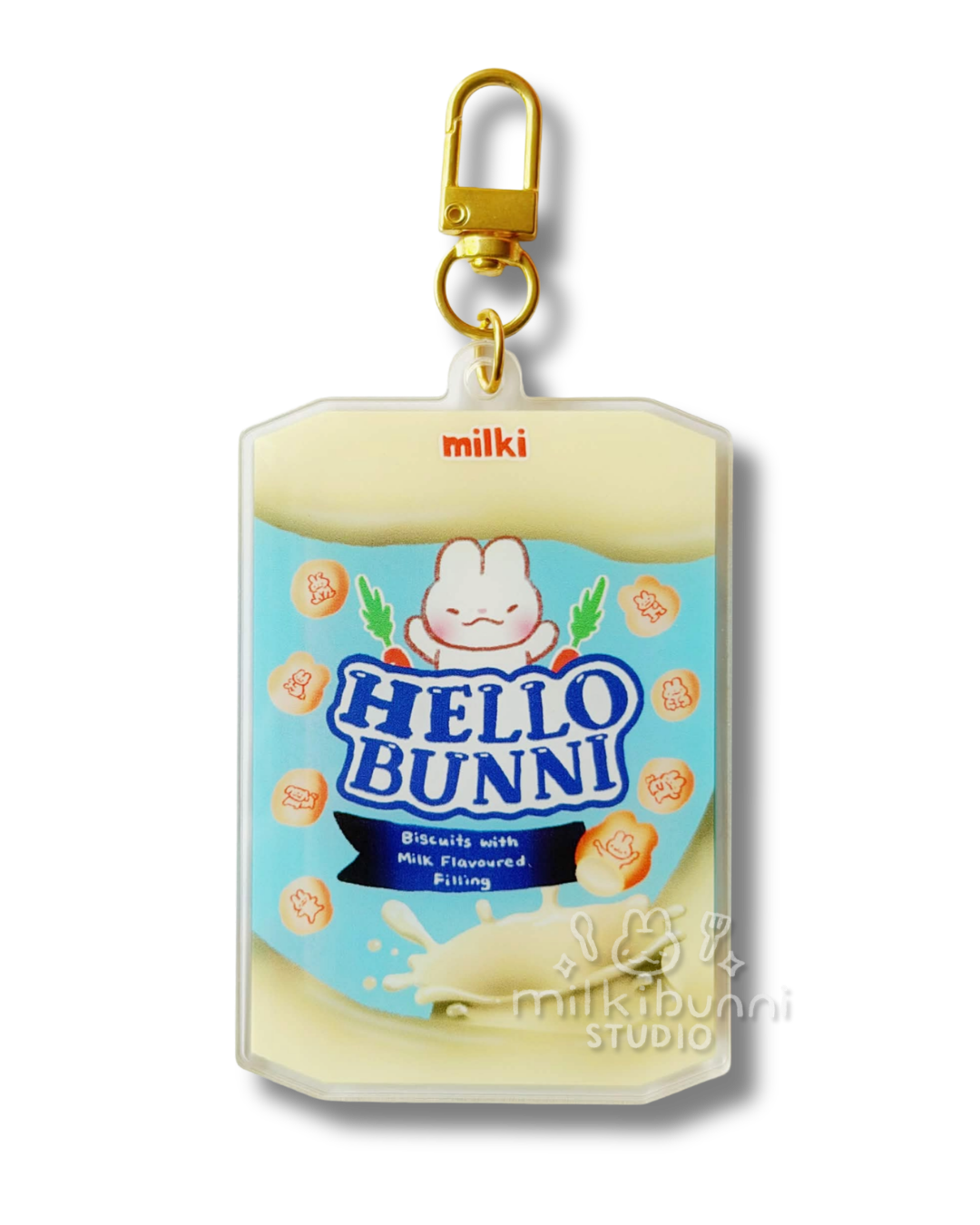 Hello Bunni Milk Biscuit Shaker Keychain