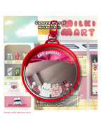 Convex Mirror Keychains: Classic Red